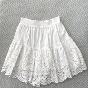 BB Dakota White Eyelet Skirt
